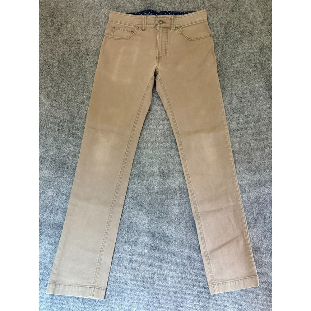 Prana Slim Fit Pants Tan Color Organic Cotton Stretch Hiking Casual Size 30